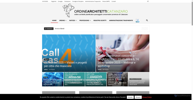 Security scan screenshot of https://www.archicz.it/