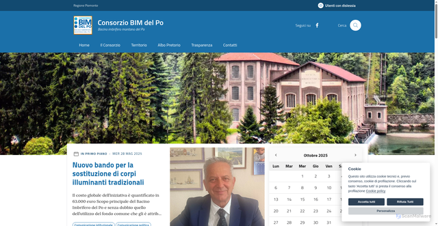 Security scan screenshot of https://www.bimdelpo.cn.it/