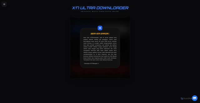 Security scan screenshot of https://xdownloaderv2razqadevss-iulrldzhg5.edgeone.app/