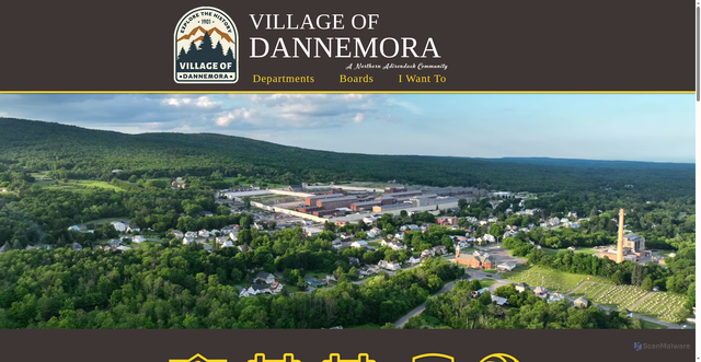 Security scan screenshot of https://www.villageofdannemora.gov/