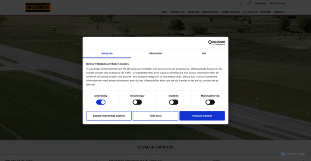 Security scan screenshot of https://ohlssons.se