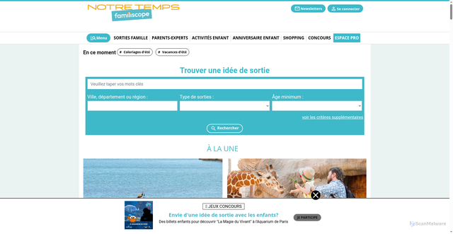 Security scan screenshot of https://familiscope.fr