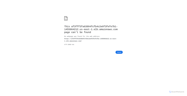 Security scan screenshot of https://af3fff3fa63804fcfb4c2e0f3fefe7b1-1455064212.us-east-1.elb.amazonaws.com