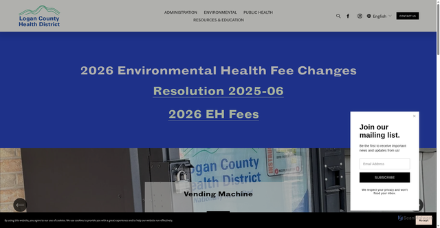 Security scan screenshot of https://www.loganhealthohio.gov/