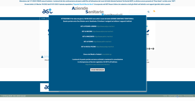 Security scan screenshot of https://www.asur.marche.it/