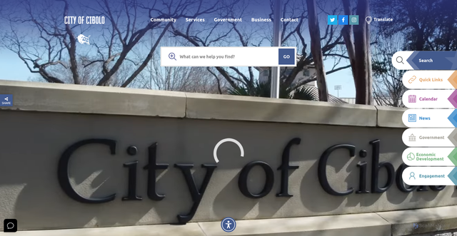 Security scan screenshot of https://www.cibolotx.gov/
