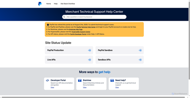 Security scan screenshot of https://paypal-support.com