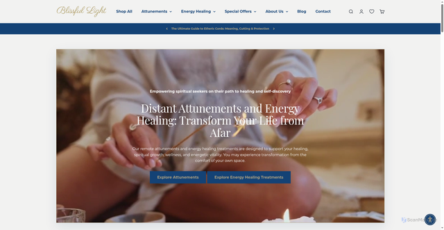 Security scan screenshot of https://blissfullight.com