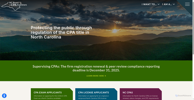 Security scan screenshot of https://nccpaboard.gov/