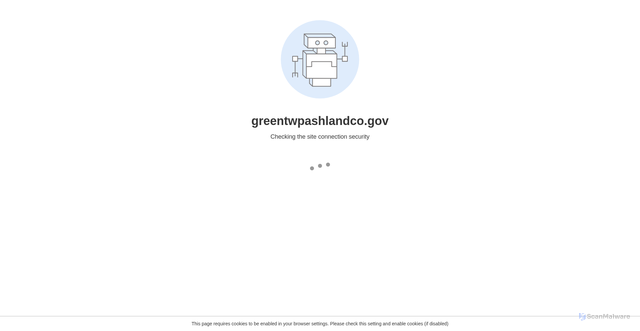 Security scan screenshot of https://greentwpashlandco.gov/