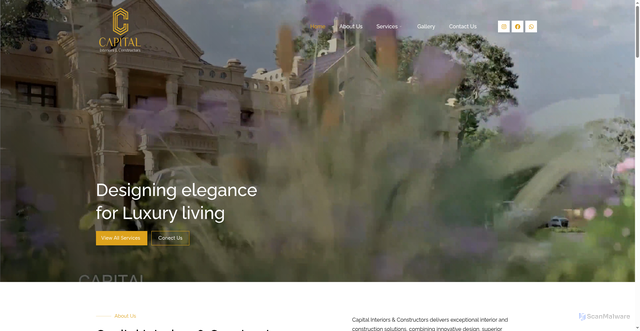 Security scan screenshot of https://capitalconstructors.in/