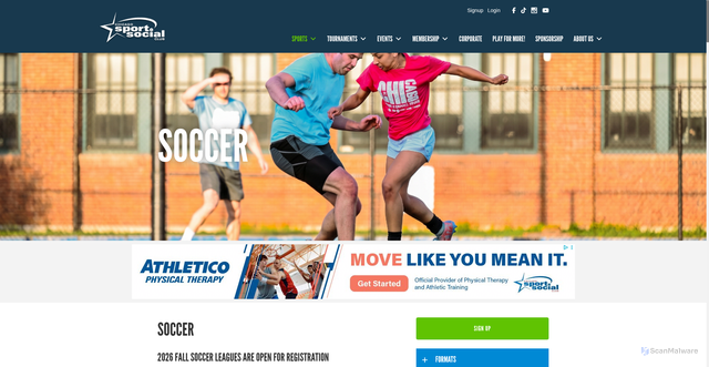 Security scan screenshot of https://chicagosocial.com/sports/soccer/