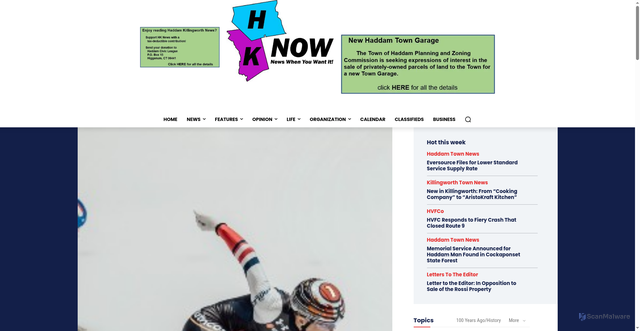 Security scan screenshot of https://hk-now.com/2026/01/09/connecticut-native-kristen-santos-griswold-competes-in-the-olympics/