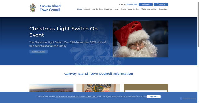 Security scan screenshot of https://www.canveyisland-tc.gov.uk/