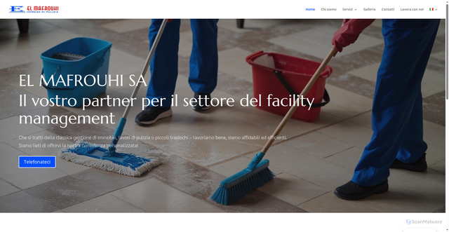 Security scan screenshot of https://impresadipulizieelmafrouhi.ch