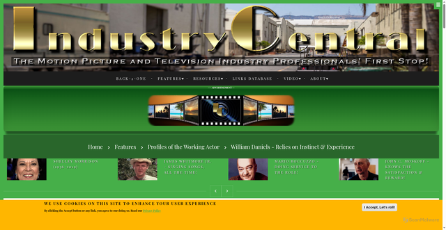 Security scan screenshot of https://dev1.industrycentral.net/features/working_actors/william_daniels