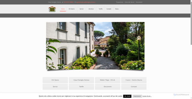 Security scan screenshot of https://www.casafamigliacetona.it/