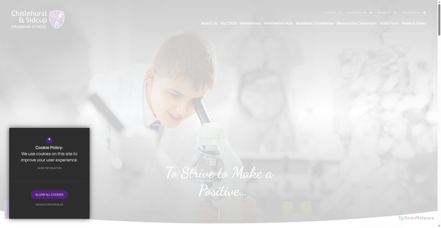 Security scan screenshot of https://www.csgrammar.com/