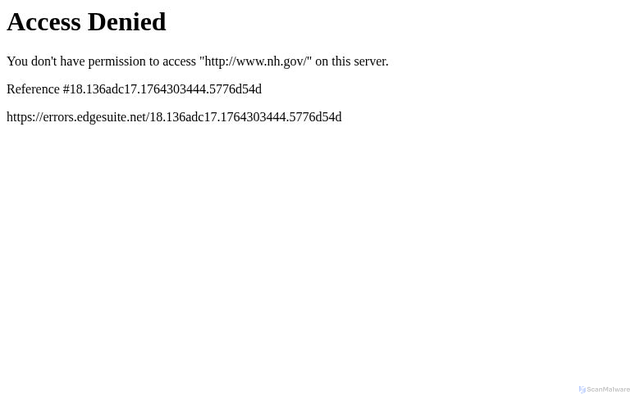 Security scan screenshot of https://www.nh.gov/