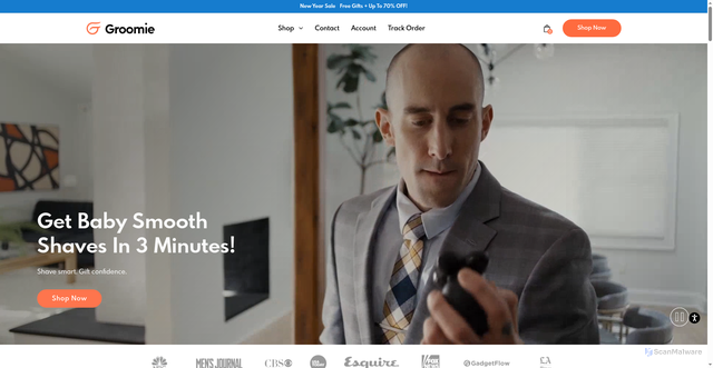 Security scan screenshot of https://www.groomie.club