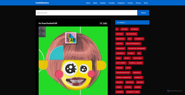 Security scan screenshot of https://bulkgrub.com/go-team-football-gif/