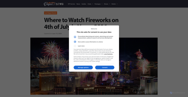 Security scan screenshot of https://www.lavishvegas.com/news/where-to-watch-this-4th-of-july-in-vegas-1236.html