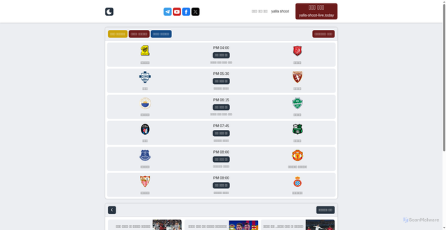 Security scan screenshot of https://www.yalla-shoot-live.today/