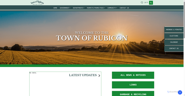 Security scan screenshot of https://rubiconwi.gov/