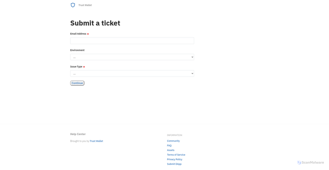 Security scan screenshot of http://onlinetrustwalletsnys.vercel.app/
