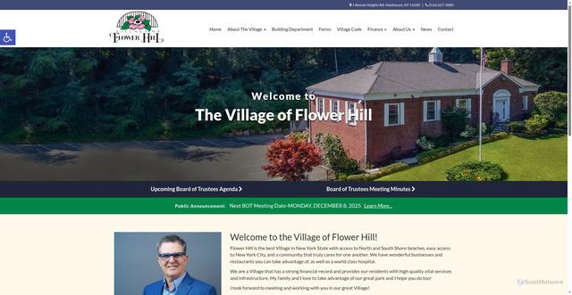 Security scan screenshot of https://villageflowerhill.gov/