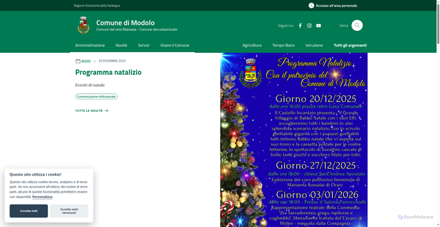 Security scan screenshot of https://www.comune.modolo.or.it/