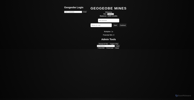 Security scan screenshot of https://geogeobe-mines-josz1ara18.edgeone.app/