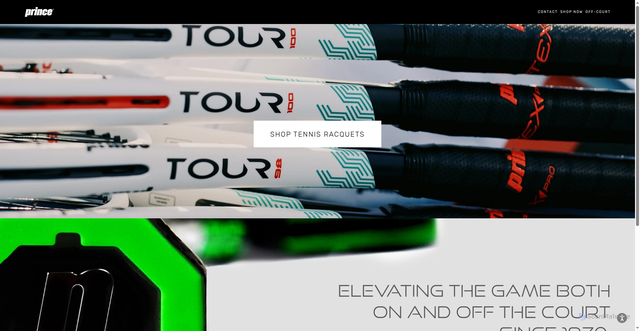 Security scan screenshot of https://princetennis.com/