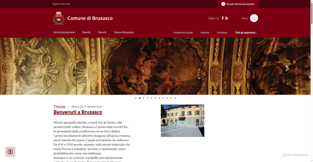 Security scan screenshot of https://www.comune.brusasco.to.it