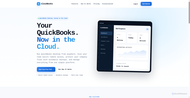 Security scan screenshot of https://quickbooksaccounting.co.zw