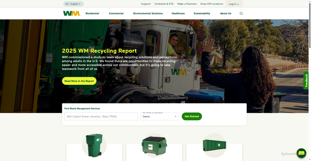 Security scan screenshot of https://wmsbs.wm.com