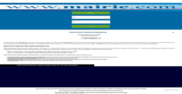 Security scan screenshot of https://mairie.com