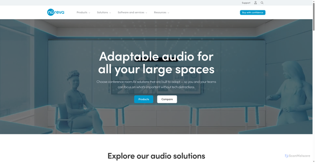 Security scan screenshot of https://nureva.com