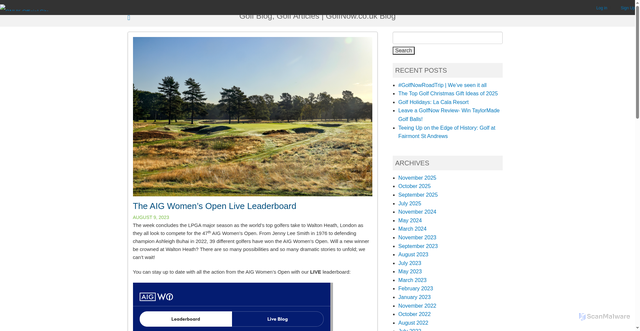Security scan screenshot of https://blog.golfnow.co.uk/2023/08/09/the-aig-womens-open-live-leaderboard-2/