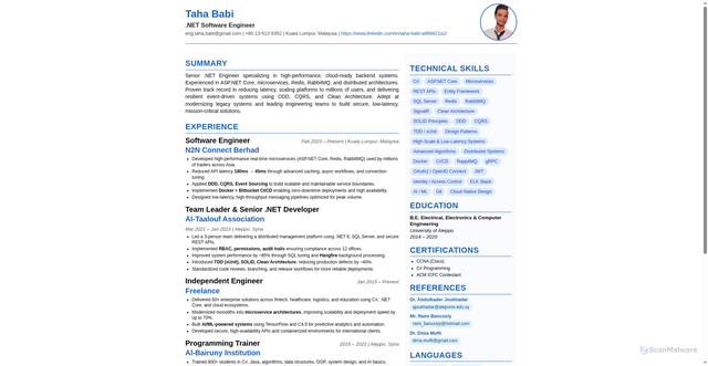 Security scan screenshot of https://tahababi-erknnr1dp6.edgeone.app/taha-2-columns.html