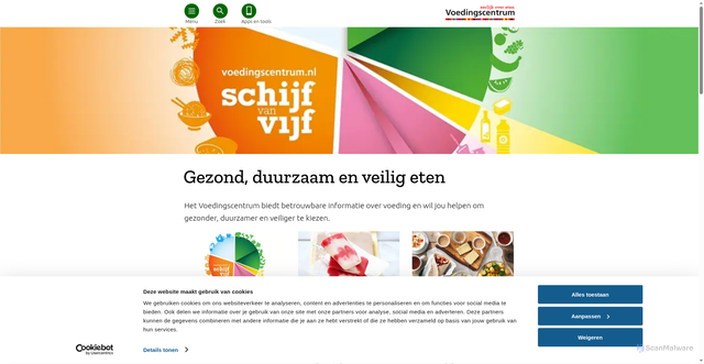 Security scan screenshot of https://www.voedingscentrum.nl
