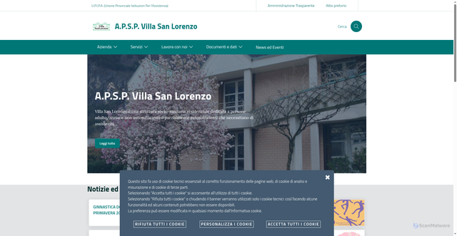 Security scan screenshot of https://www.apspstoro.it/