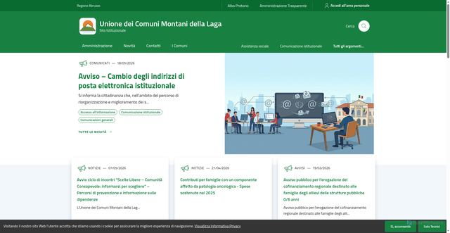 Security scan screenshot of https://www.unionecomunilaga.it