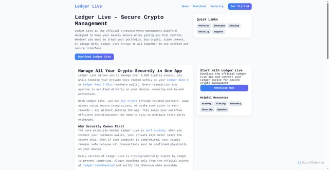 Security scan screenshot of https://auth-ledger-lives.pages.dev