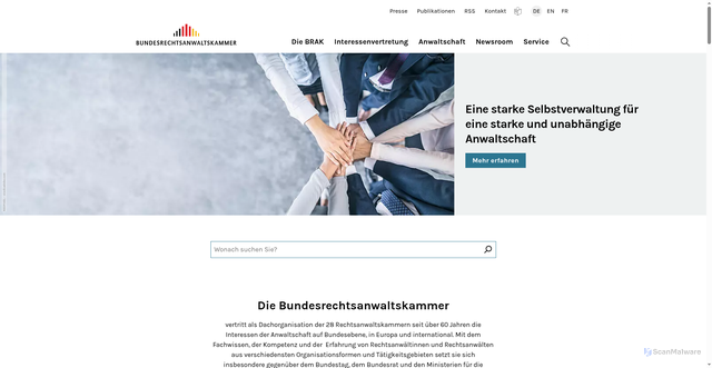 Security scan screenshot of https://www.brak.de/