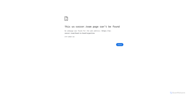 Security scan screenshot of https://us-soccer.team/head-to-head/argentina