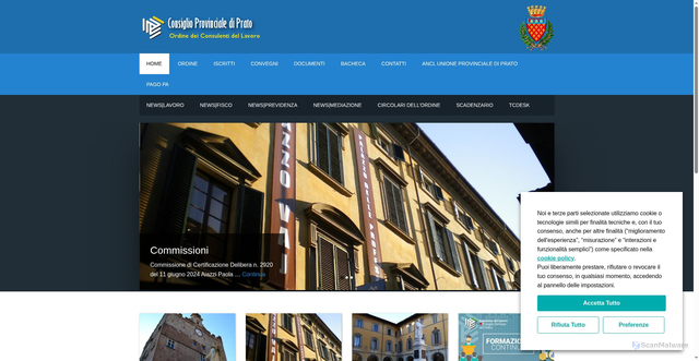 Security scan screenshot of https://www.consulentidellavoro.po.it/