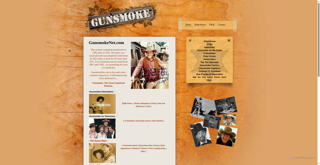 Security scan screenshot of https://www.gunsmokenet.com/