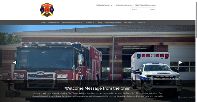 Security scan screenshot of https://www.northviewfire.gov/