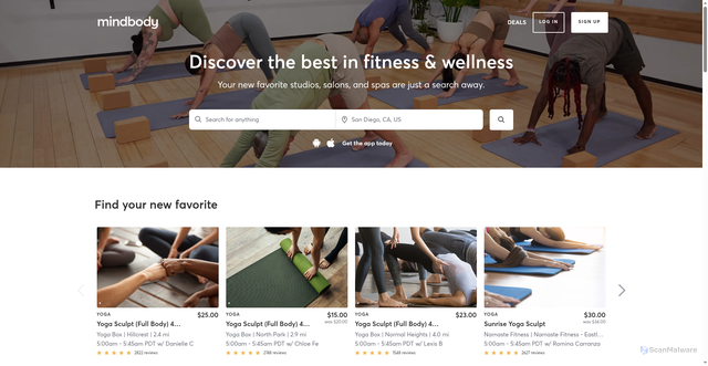 Security scan screenshot of https://mindbody.io